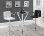 Palomar Adjustable Height Bar Stool White and Chrome - Couch Potato Furniture & Mattress (CA) - Multi Location