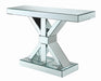 Lurlynn X-shaped Base Console Table Clear Mirror - Couch Potato Furniture & Mattress (CA) - Multi Location