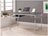 Kravitz Rectangular Writing Desk Weathered Grey and Chrome - Couch Potato Furniture & Mattress (CA) - Multi Location