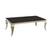 Luna Rectangular Coffee Table Chrome and Black - Couch Potato Furniture & Mattress (CA) - Multi Location