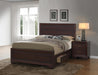 Kauffman Eastern King Storage Bed Dark Cocoa - Couch Potato Furniture & Mattress (CA) - Multi Location