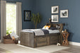 Wrangle Hill Twin Storage Bed Gun Smoke - Couch Potato Furniture & Mattress (CA) - Multi Location