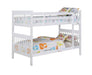 Chapman Twin Over Twin Bunk Bed White - Couch Potato Furniture & Mattress (CA) - Multi Location