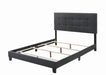 Mapes Upholstered Tufted Full Bed Charcoal - Couch Potato Furniture & Mattress (CA) - Multi Location