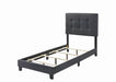 Mapes Tufted Upholstered Twin Bed Charcoal - Couch Potato Furniture & Mattress (CA) - Multi Location