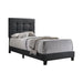 Mapes Tufted Upholstered Twin Bed Charcoal - Couch Potato Furniture & Mattress (CA) - Multi Location