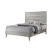 Ramon Eastern King Panel Bed Metallic Sterling - Couch Potato Furniture & Mattress (CA) - Multi Location