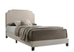 Tamarac Upholstered Nailhead Queen Bed Beige - Couch Potato Furniture & Mattress (CA) - Multi Location