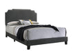 Tamarac Upholstered Nailhead Queen Bed Grey - Couch Potato Furniture & Mattress (CA) - Multi Location