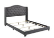 Tamarac Upholstered Nailhead Queen Bed Grey - Couch Potato Furniture & Mattress (CA) - Multi Location