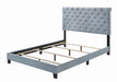 Warner Eastern King Upholstered Bed Slate Blue - Couch Potato Furniture & Mattress (CA) - Multi Location