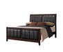 Carlton Full Upholstered Panel Bed Cappuccino and Black - Couch Potato Furniture & Mattress (CA) - Multi Location
