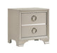 Salford 2-drawer Nightstand Metallic Sterling - Couch Potato Furniture & Mattress (CA) - Multi Location