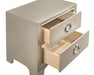 Salford 2-drawer Nightstand Metallic Sterling - Couch Potato Furniture & Mattress (CA) - Multi Location