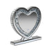 Euston Heart Shape Table Mirror Silver - Couch Potato Furniture & Mattress (CA) - Multi Location