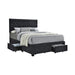 Soledad Full 4-drawer Button Tufted Storage Bed Charcoal - Couch Potato Furniture & Mattress (CA) - Multi Location