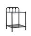 Livingston 1-shelf Nightstand with Glass Top Dark Bronze - Couch Potato Furniture & Mattress (CA) - Multi Location