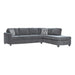 Mccord 2-piece Cushion Back Sectional Dark Grey - Couch Potato Furniture & Mattress (CA) - Multi Location
