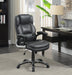 Nerris Adjustable Height Office Chair with Padded Arm Grey and Black - Couch Potato Furniture & Mattress (CA) - Multi Location