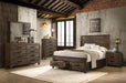 Woodmont 5-drawer Chest Rustic Golden Brown - Couch Potato Furniture & Mattress (CA) - Multi Location
