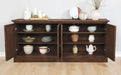 Brockway 4-door Server Antique Java - Couch Potato Furniture & Mattress (CA) - Multi Location