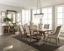 Brockway Trestle Dining Table Barley Brown - Couch Potato Furniture & Mattress (CA) - Multi Location