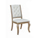 Brockway Tufted Side Chairs Cream and Barley Brown (Set of 2) - Couch Potato Furniture & Mattress (CA) - Multi Location