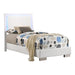 Felicity Twin Panel Bed with LED Lighting Glossy White - Couch Potato Furniture & Mattress (CA) - Multi Location