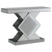 Moody Console Table with LED Lighting Silver - Couch Potato Furniture & Mattress (CA) - Multi Location