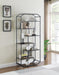 Leland 6-shelf Bookcase Rustic Brown and Dark Grey - Couch Potato Furniture & Mattress (CA) - Multi Location