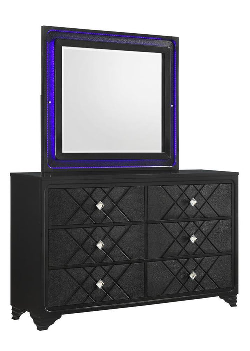 Penelope Rectangular Dresser Mirror Black - Couch Potato Furniture & Mattress (CA) - Multi Location