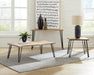 Zander Coffee Table with Hairpin Leg Natural and Matte Black - Couch Potato Furniture & Mattress (CA) - Multi Location