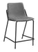 Earnest Solid Back Upholstered Counter Height Stools Grey and Black (Set of 2) - Couch Potato Furniture & Mattress (CA) - Multi Location