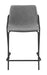 Earnest Solid Back Upholstered Counter Height Stools Grey and Black (Set of 2) - Couch Potato Furniture & Mattress (CA) - Multi Location