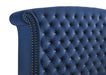 Melody Eastern King Wingback Upholstered Bed Pacific Blue - Couch Potato Furniture & Mattress (CA) - Multi Location