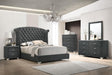 Melody Rectangular Upholstered Dresser Mirror Grey - Couch Potato Furniture & Mattress (CA) - Multi Location