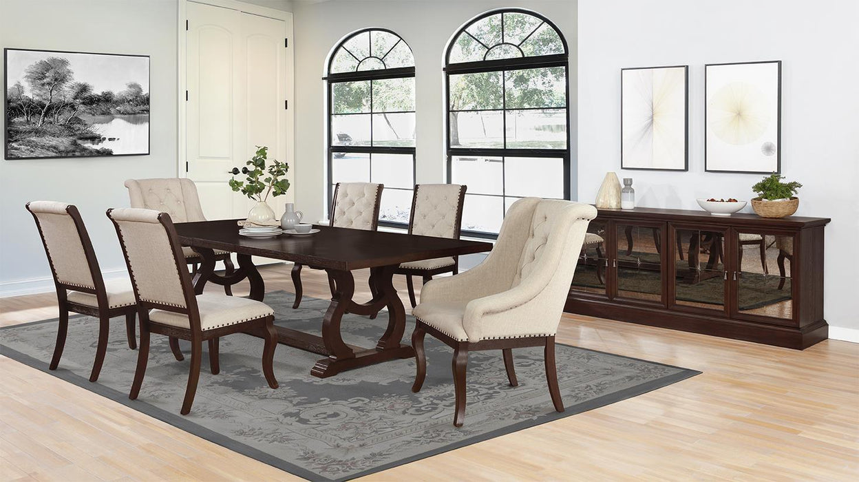 Brockway Trestle Dining Table Antique Java - Couch Potato Furniture & Mattress (CA) - Multi Location