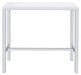 Natividad 5-piece Bar Set White High Gloss and Chrome - Couch Potato Furniture & Mattress (CA) - Multi Location