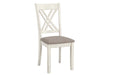 Fortress 7-piece Dining Set Chestnut and Vintage White - Couch Potato Furniture & Mattress (CA) - Multi Location