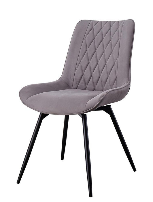 Diggs Upholstered Tufted Swivel Dining Chairs Grey and Gunmetal (Set of 2) - Couch Potato Furniture & Mattress (CA) - Multi Location