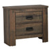 Frederick 2-drawer Nightstand Weathered Oak - Couch Potato Furniture & Mattress (CA) - Multi Location