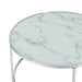 Lynn 2-piece Round Nesting Table White and Chrome - Couch Potato Furniture & Mattress (CA) - Multi Location