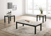 Bates Faux Marble 3-piece Occasional Table Set White and Black - Couch Potato Furniture & Mattress (CA) - Multi Location