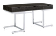 Noorvik 3-drawer Writing Desk Dark Oak and Chrome - Couch Potato Furniture & Mattress (CA) - Multi Location