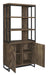 Millbrook 2-door Bookcase Rustic Oak Herringbone and Gunmetal - Couch Potato Furniture & Mattress (CA) - Multi Location