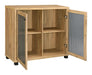 Mchale Accent Cabinet with Two Mesh Doors Golden Oak - Couch Potato Furniture & Mattress (CA) - Multi Location