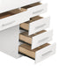 Felicity 9-drawer Vanity Desk with Lighted Mirror Glossy White - Couch Potato Furniture & Mattress (CA) - Multi Location
