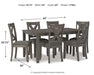 Caitbrook Dining Table and Chairs (Set of 7) - Couch Potato Furniture & Mattress (CA) - Multi Location