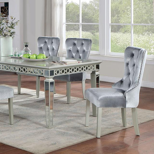 ADALIA Dining Table, Silver - Couch Potato Furniture & Mattress (CA) - Multi Location