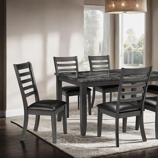 Adia 7 Pc Dinning Table Set Grey & Brown - Couch Potato Furniture & Mattress (CA) - Multi Location